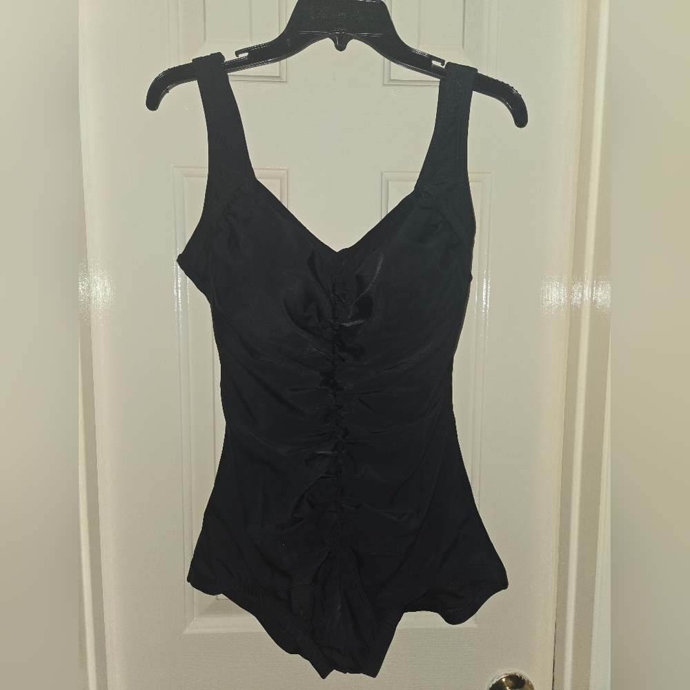 Elegant Black Nylon Dress